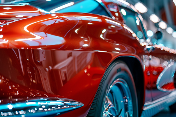 closeup of a car after being detailed