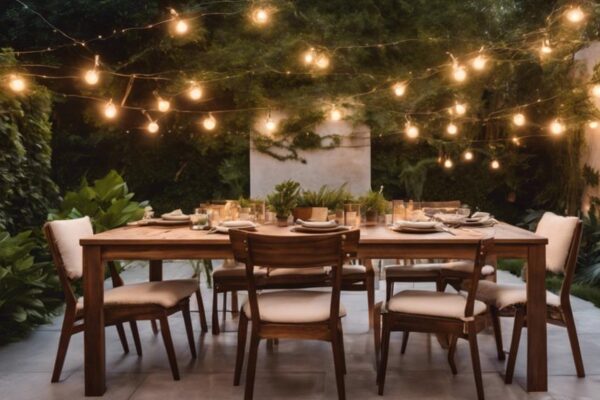 outdoor dining area design