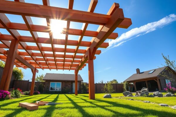 constructing an outdoor pergola