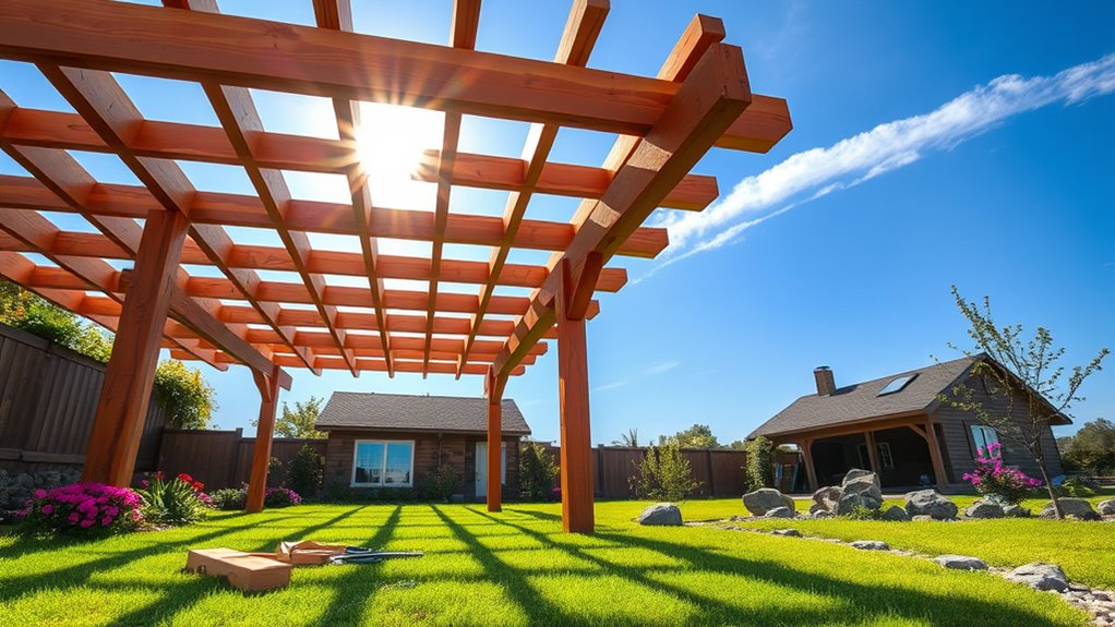 constructing an outdoor pergola